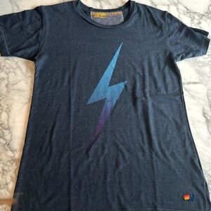 Kids Aviator Nation Charcoal Lightning Bolt T-Shirt